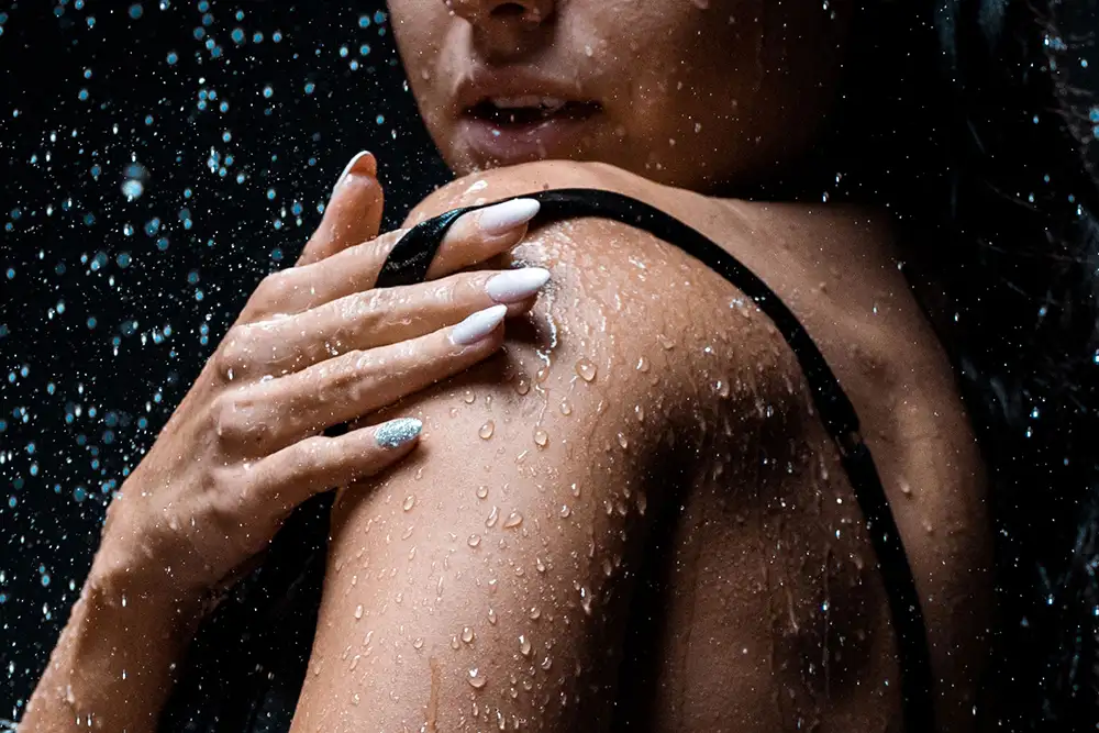 Woman in the rain